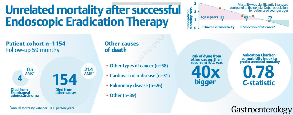 Unrelated mortality after endoscopic eradication of Barrett's neoplasia